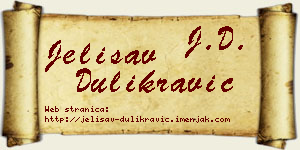 Jelisav Dulikravić vizit kartica